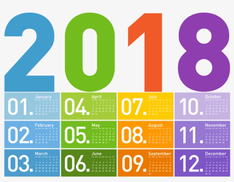 Free Png Download Calendar Of 2018 High Quality Png - High Quality Calendar 2018 Png, transparent png #8311493