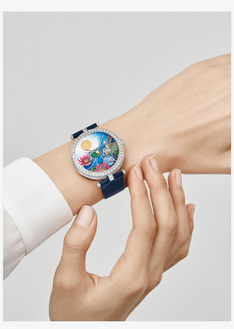 Lady Arpels Day And Night Fée Ondine Watch,shiny Alligator,, transparent png #8311685