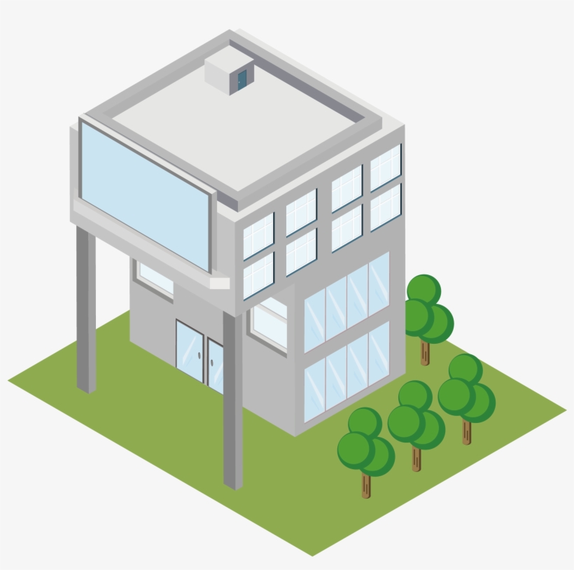 5d White High Rise Architectural Scene Ai Vector 2 - House, transparent png #8311752