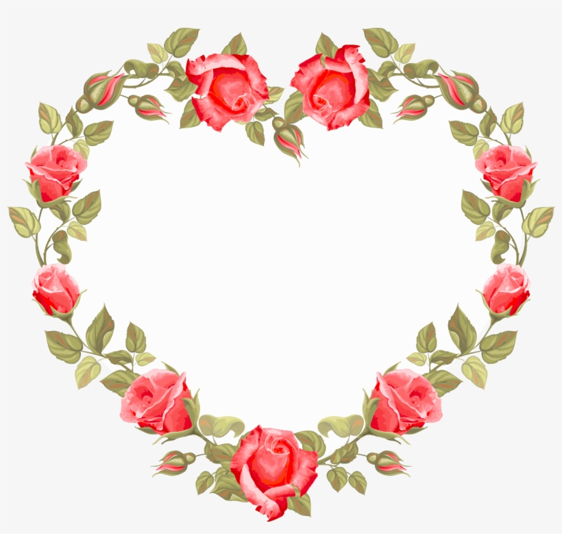 Wedding Invitation Flower Heart Clip Art - Rose Flower Dil Shape, transparent png #8311753