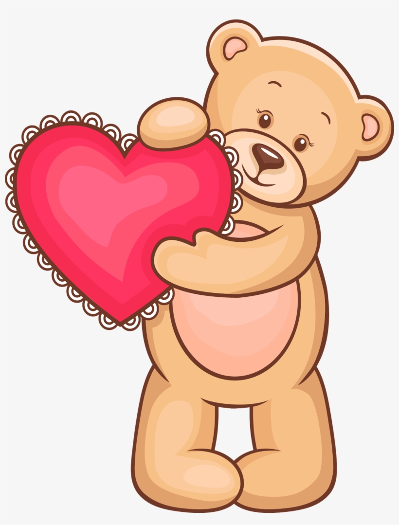 Teddy Bear Clip Art - Osos Animados Con Corazones, transparent png #8311872