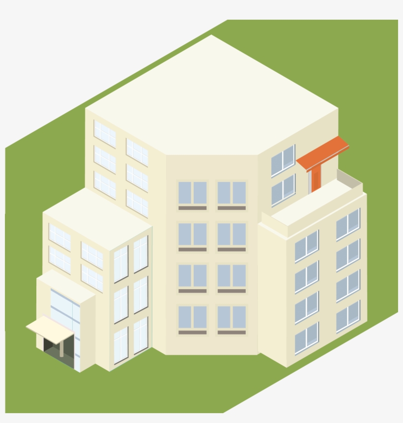 5d White High Rise Architectural Scene Ai Vector 2 - Architecture, transparent png #8312044