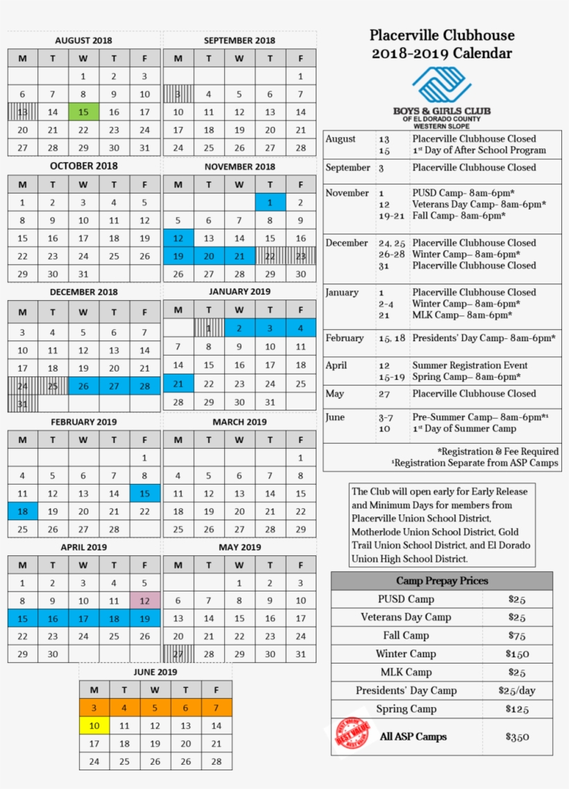 Pv 2018-2019 Asp Calendar, transparent png #8312134