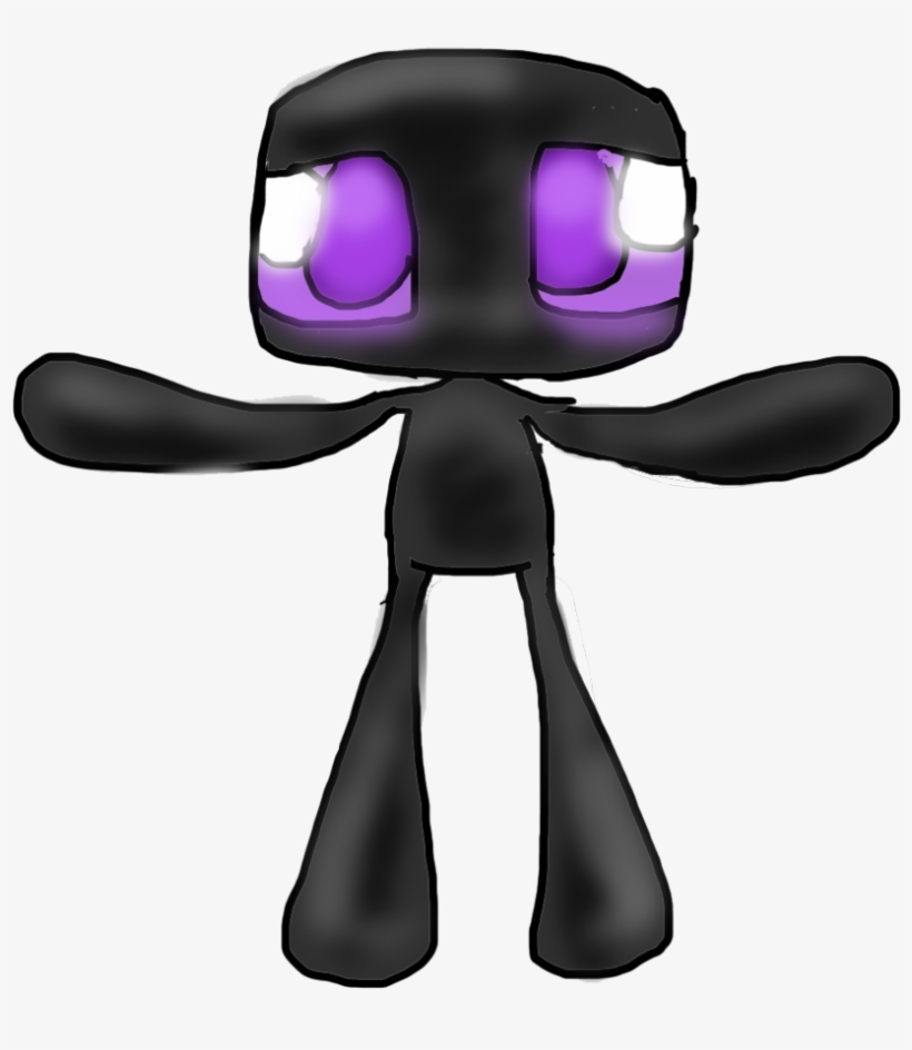Les Enderman, C'est Des Mob Neutre - Cute Drawings Of Minecraft, transparent png #8313483