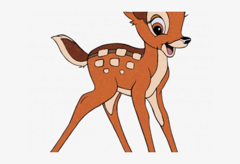 Bambi Clipart Disney Cartoon Character - Bambi And Flower - Free  Transparent PNG Download - PNGkey