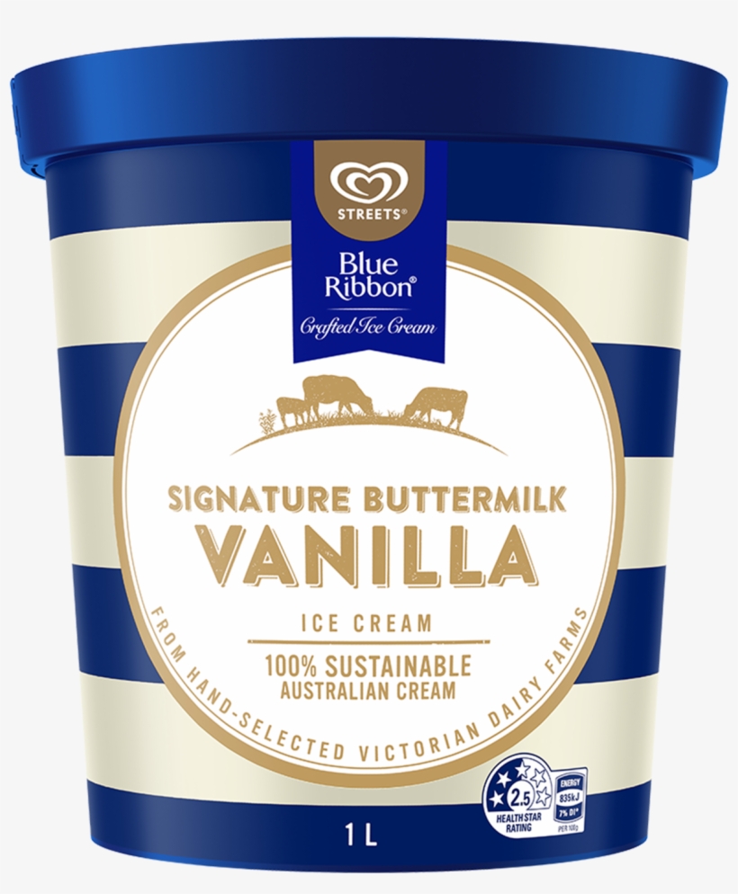 Blue Ribbon Crafted Ice Cream Signature Buttermilk - Blue Ribbon Crafted Ice Cream, transparent png #8313547