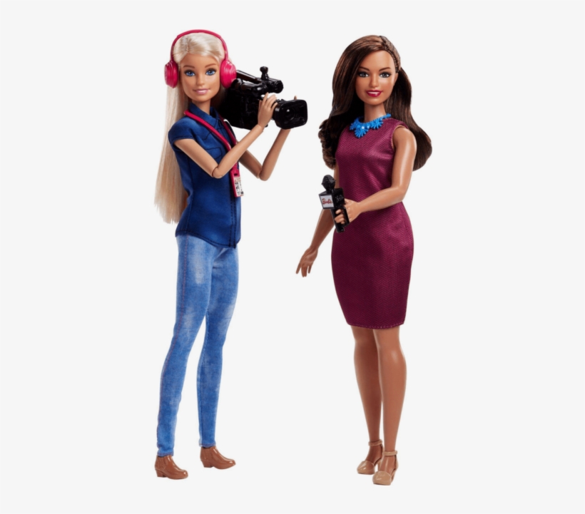 Barbie Career Tv News Team Camera Woman And Anchor - Barbie Tv News Team, transparent png #8313637