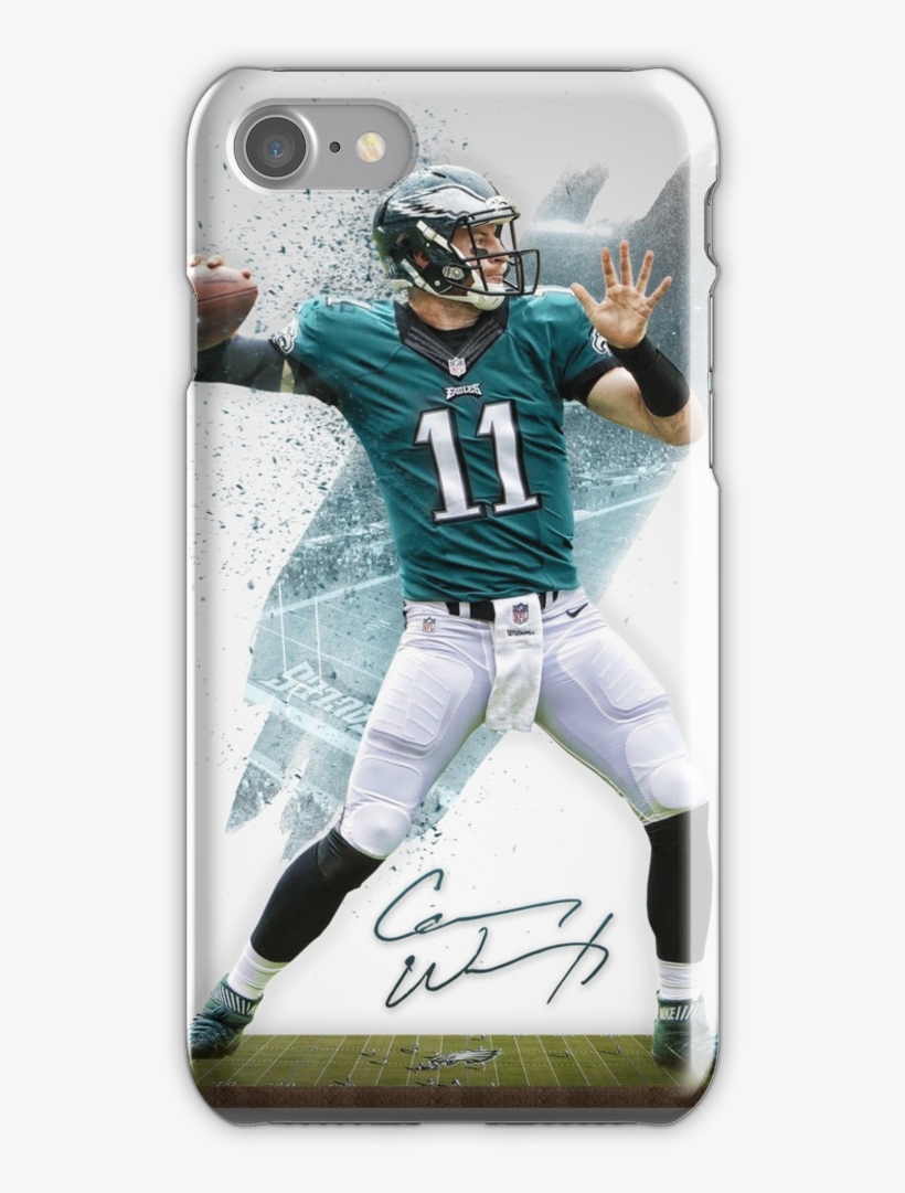 Carson Wentz Philadelphia Sports Art Iphone 7 Snap - Kick American Football, transparent png #8313752