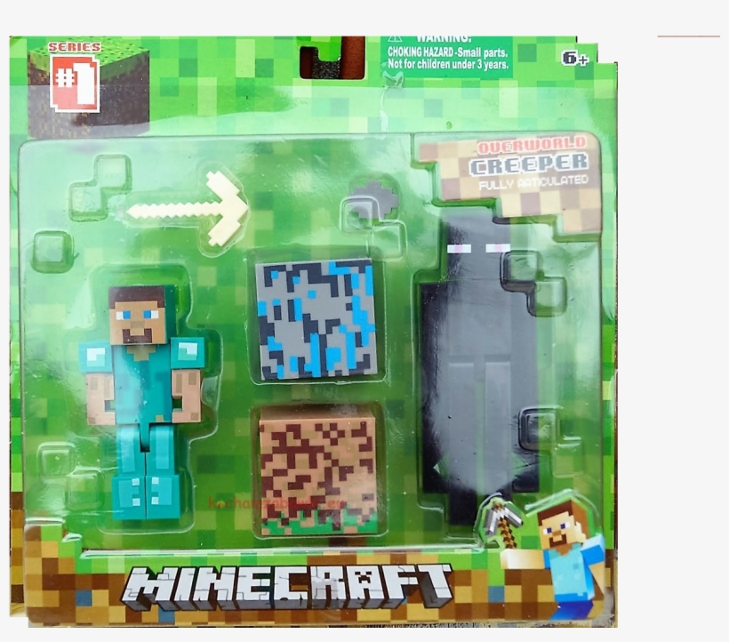 Steve I Enderman Figurki Minecraft - Interlocking Block, transparent png #8313786