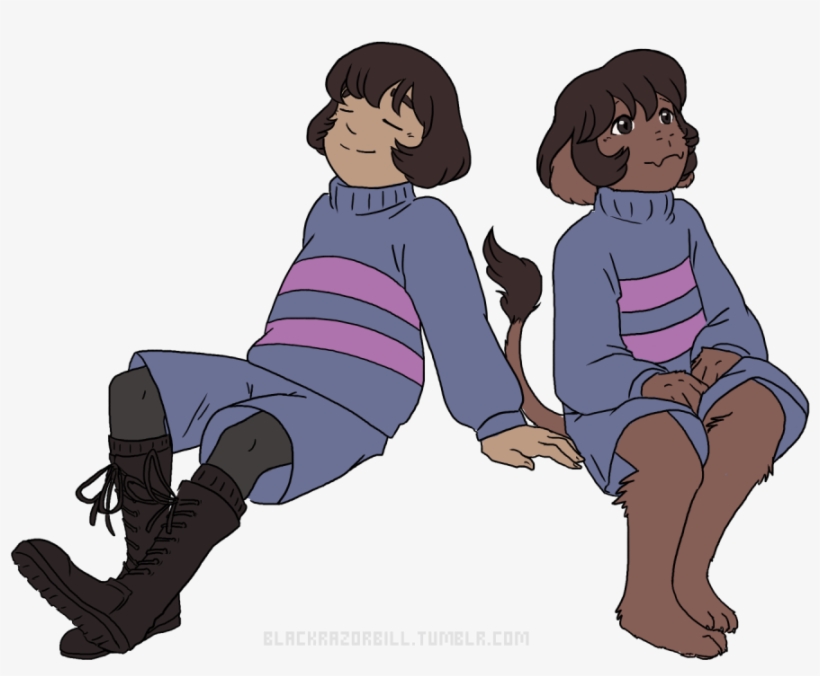 “@caretaker-au's Frisk And Their Speciesbent Counterpart - Caretaker Of The Ruins Frisk, transparent png #8314045