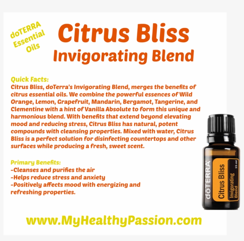 Citrus Bliss - Doterra Citrus Bliss Uses, transparent png #8315171