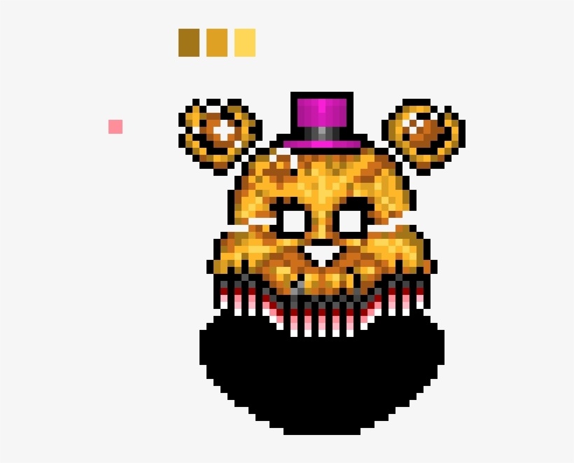 Nightmare Golden Freddy - Fredbear Pixel Art, transparent png #8315418