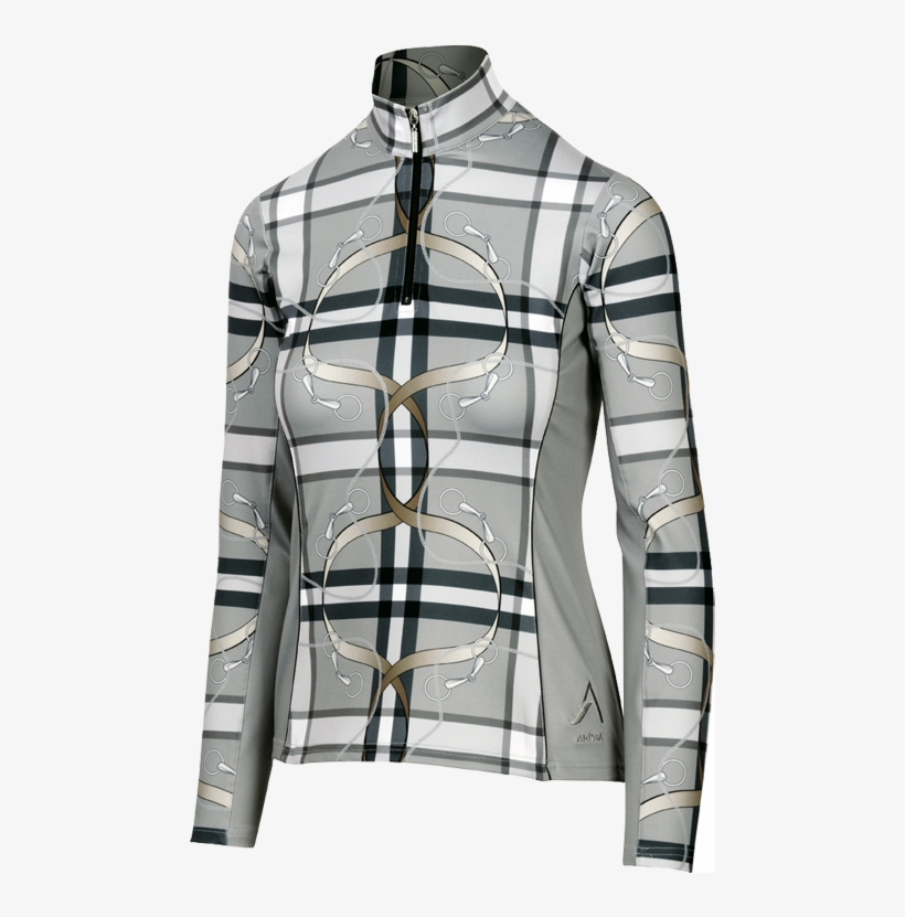 Arista Plaid & Leathers Quarter Zip In Gray - Pocket, transparent png #8315895