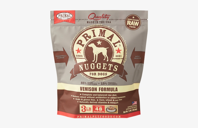 Primal Frozen Raw Dog Food- Venison Nuggets - Primal Cat Food, transparent png #8316246
