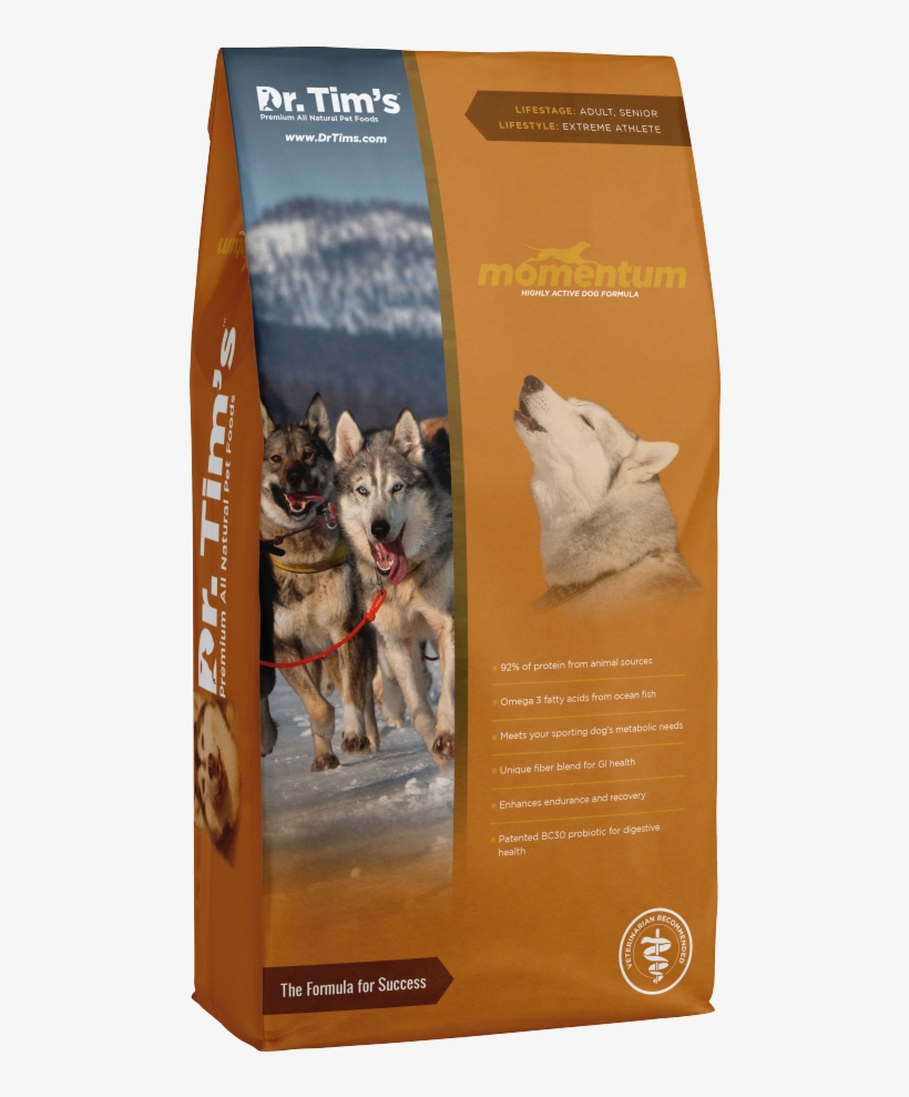 Tim's Momentum Highly Athletic Dry Dog Food - Dr Tim Dog Food, transparent png #8316397