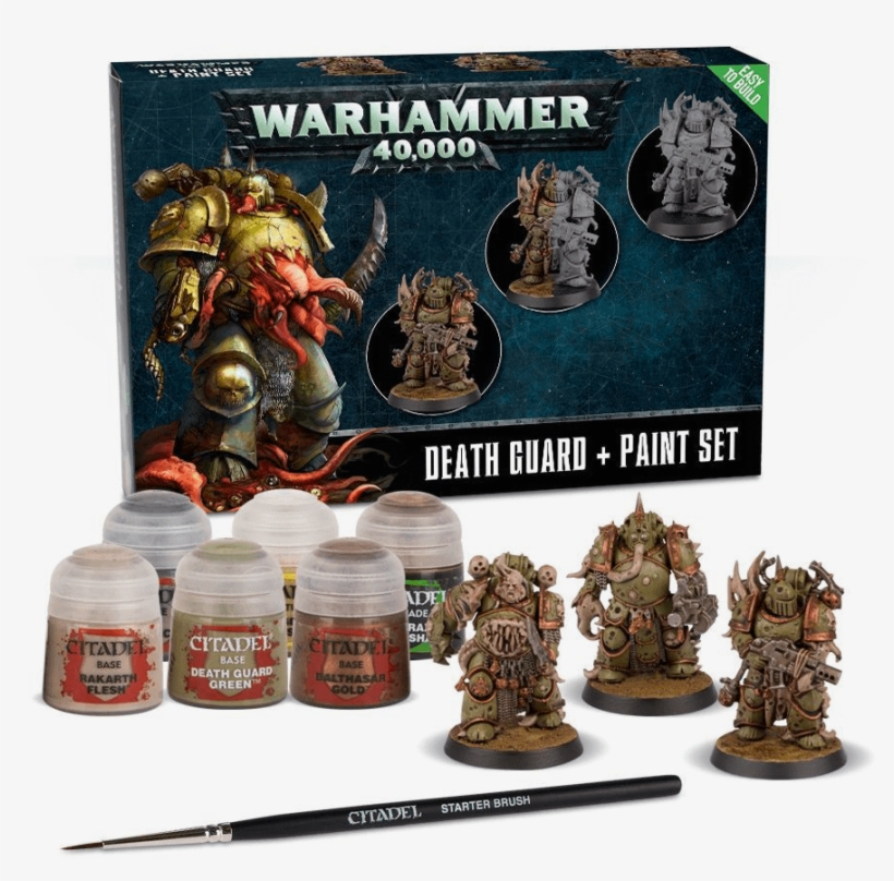 Death Guard Paint Set Warhammer 40k - Death Guard Paint Set, transparent png #8316606