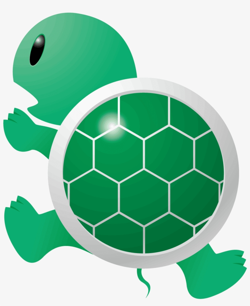 Cute Cartoon Painted Green Turtle - Turtle In Arabic, transparent png #8319097