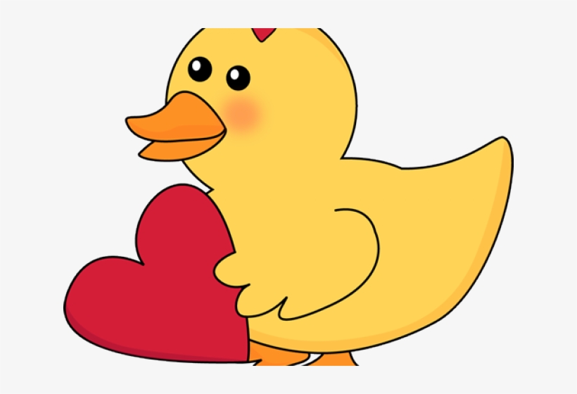 Valentine`s Day Clipart Cute Turtle - Heart Duck Clipart, transparent png #8319763