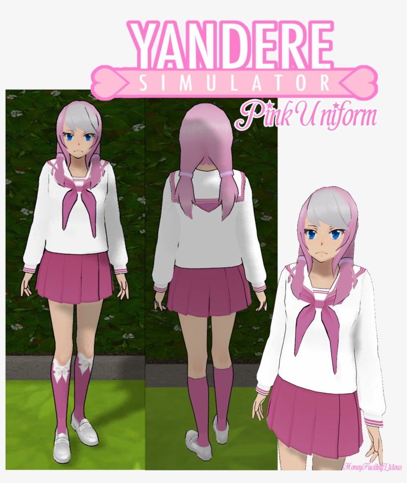 Yandere Uniform Simulator 163424 - Yandere Simulator Pink Skin, transparent png #8321484