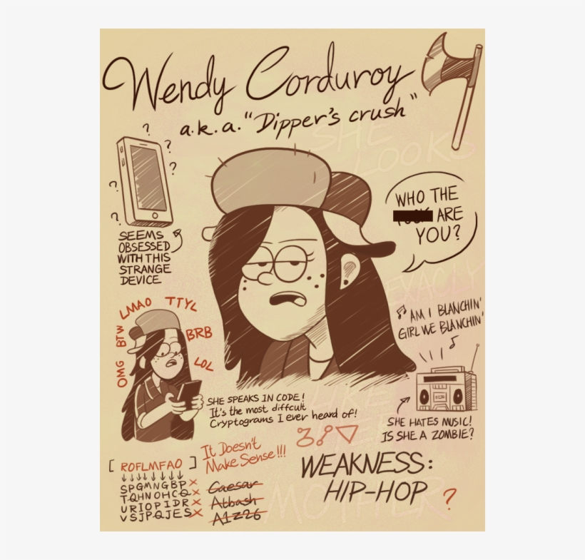 Mostly Harmless - Gravity Falls Journal 3 Wendy, transparent png #8321535