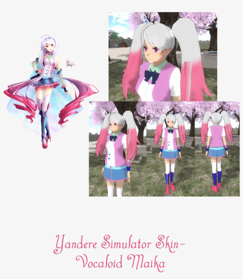 Vocalo#yandere Simulator Skins 81868 - Yandere Simulator Vocaloid Skins, transparent png #8321726