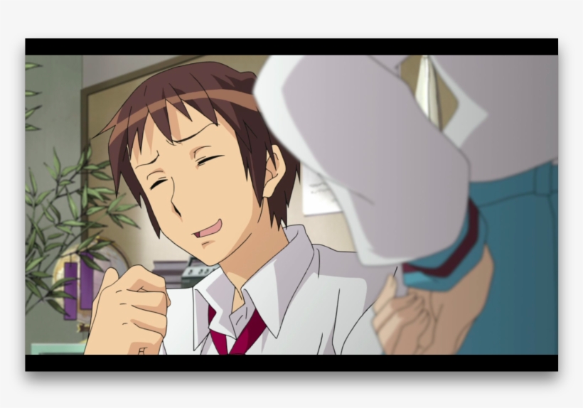 Kyon's Ideas Are Shot Down Once Again - Cartoon, transparent png #8322804