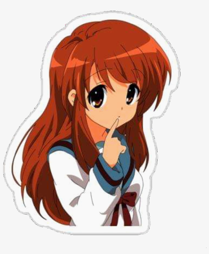 Anime Sticker - Mikuru Asahina Tshirt, transparent png #8323620