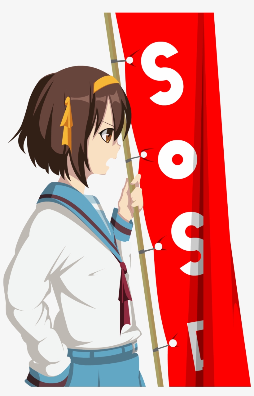 Haruhi - Cartoon, transparent png #8323824