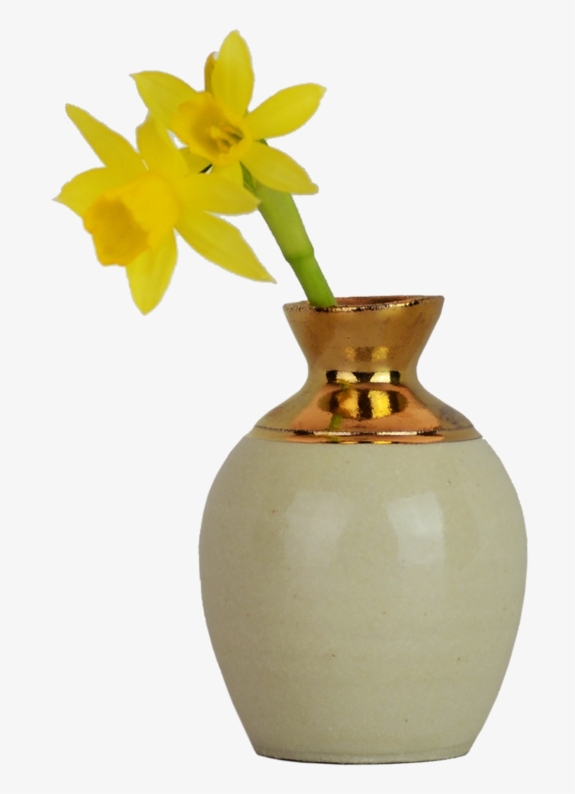 Ink Pot Bud Vase With 14k Gold Ecommerce Beekman - Vase Flower Gold Png, transparent png #8323962