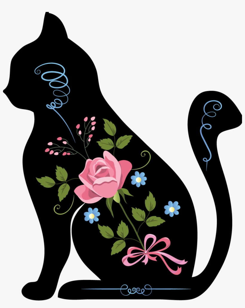 Silhouette Animals Is A Downloadable Machine Embroidery - Imagenes Para Dibujar De Sombras De Gatos, transparent png #8324387