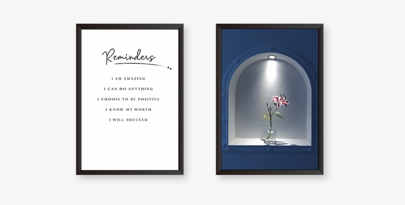 Reminders With Beautiful Flower Pot Set Of 2 Frames - Paper, transparent png #8324394