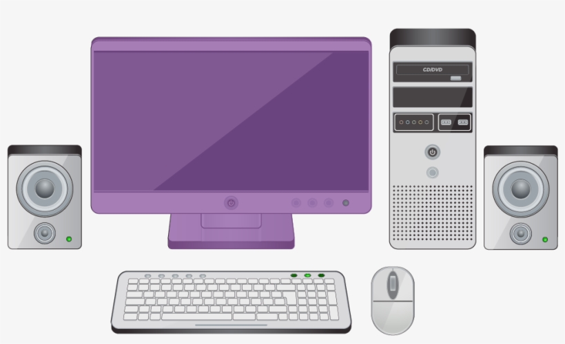 Parts Of A Desktop Computer With The Monitor Highlighted - Personal Computer, transparent png #8324427