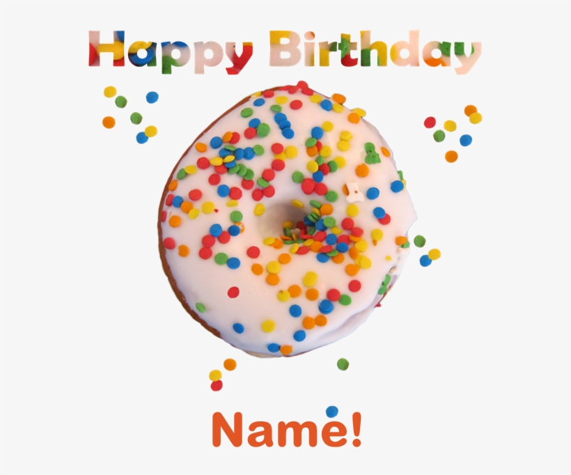 Custom Birthday Donut Doughnut T - Circle, transparent png #8325786