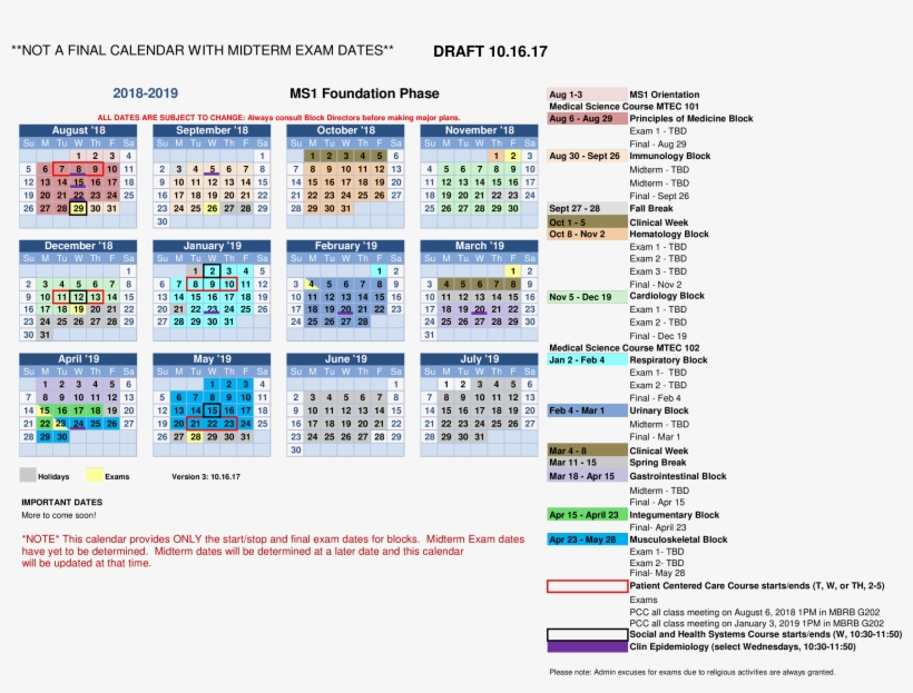Midterm Exam Dates Calendar - Web Page, transparent png #8326205