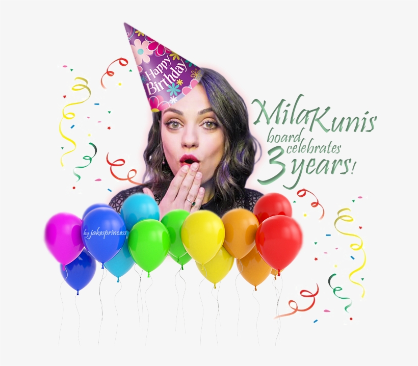 Mila Kunis Board Celebrates 3 Years On Fanforum - Birthday Party, transparent png #8327837