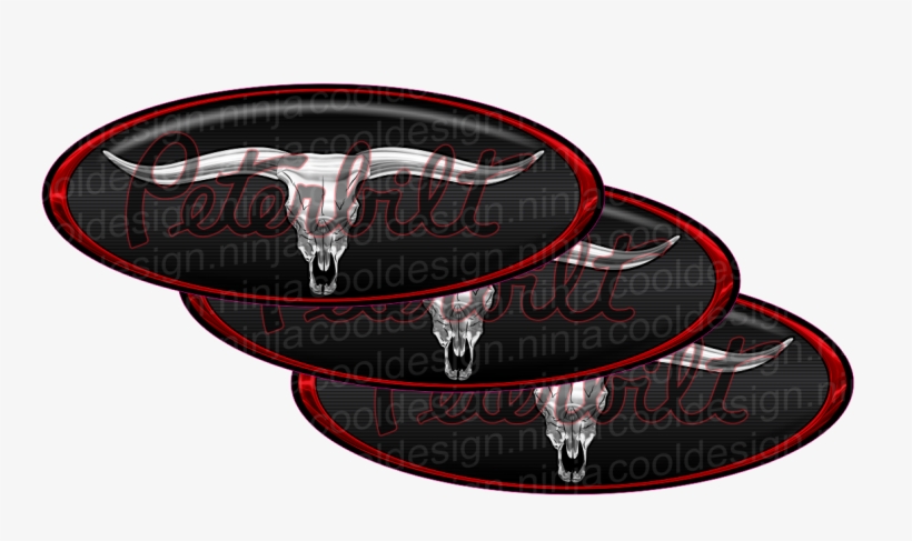Red/black Bull Skull Peterbilt Emblem Skins - Bull Skull Peterbilt Emblem, transparent png #8327967