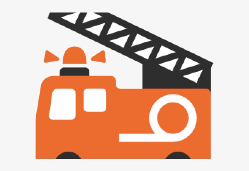 Fire Truck Clipart Emoji Fire - 消防 車, transparent png #8328309