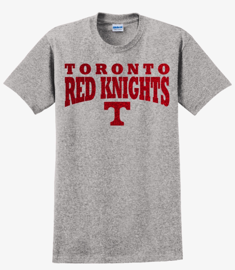 Toronto Red Knights Tshirt Gray Glitter 001 - T-shirt, transparent png #8328872