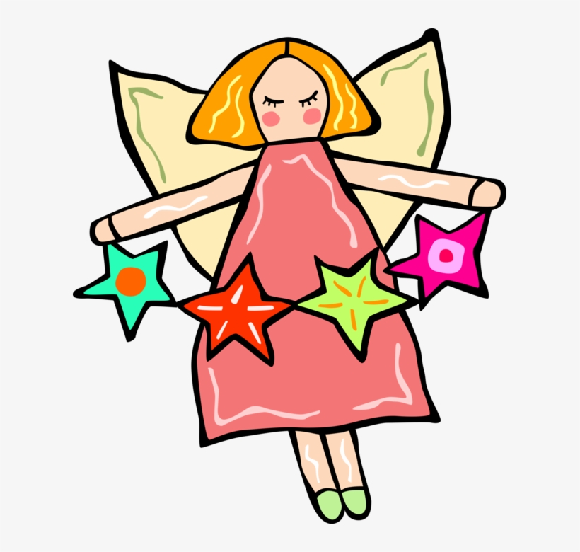 Vector Illustration Of Spiritual Angel With Wings And, transparent png #8329399
