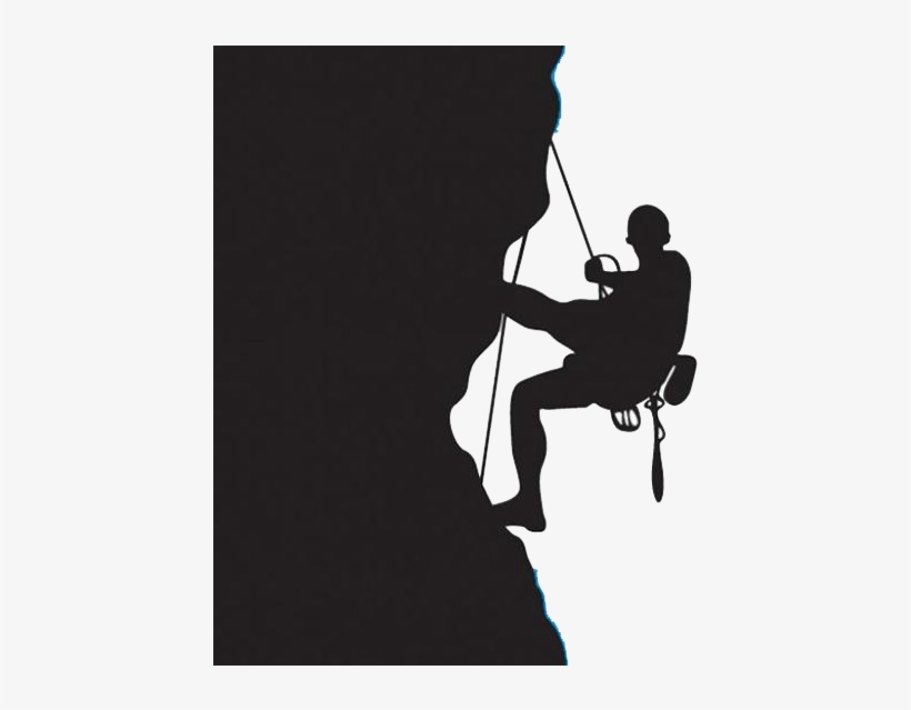 Black And White Download Wall Art Simple Cool Chart - Rock Climbing Line Art, transparent png #8330138