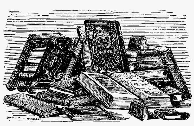 These Are Some Interesting Book Digital Stamps I Found - Book Antique Illustration, transparent png #8330836