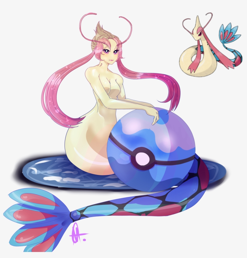 Milotic Gijinka For Mermay 💕 - Pokemon Milotic, transparent png #8332152