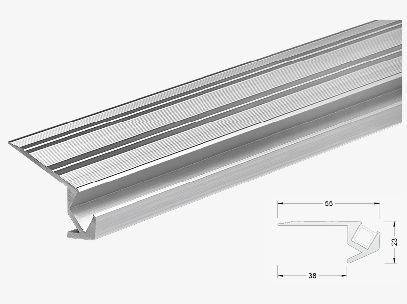 Stair Nosing With Illumination - Led Treppenprofil Schwarz, transparent png #8332631