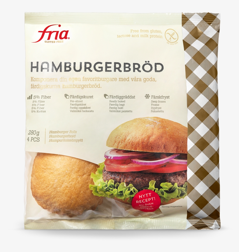 Gluten-free Hamburger Buns - Glutenfria Hamburgerbröd, transparent png #8332976