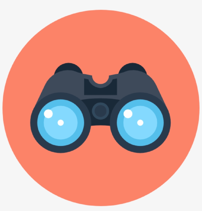 Binoculars Computer Icons Free Frame Clipart - Binoculars Flat Icon, transparent png #8333069