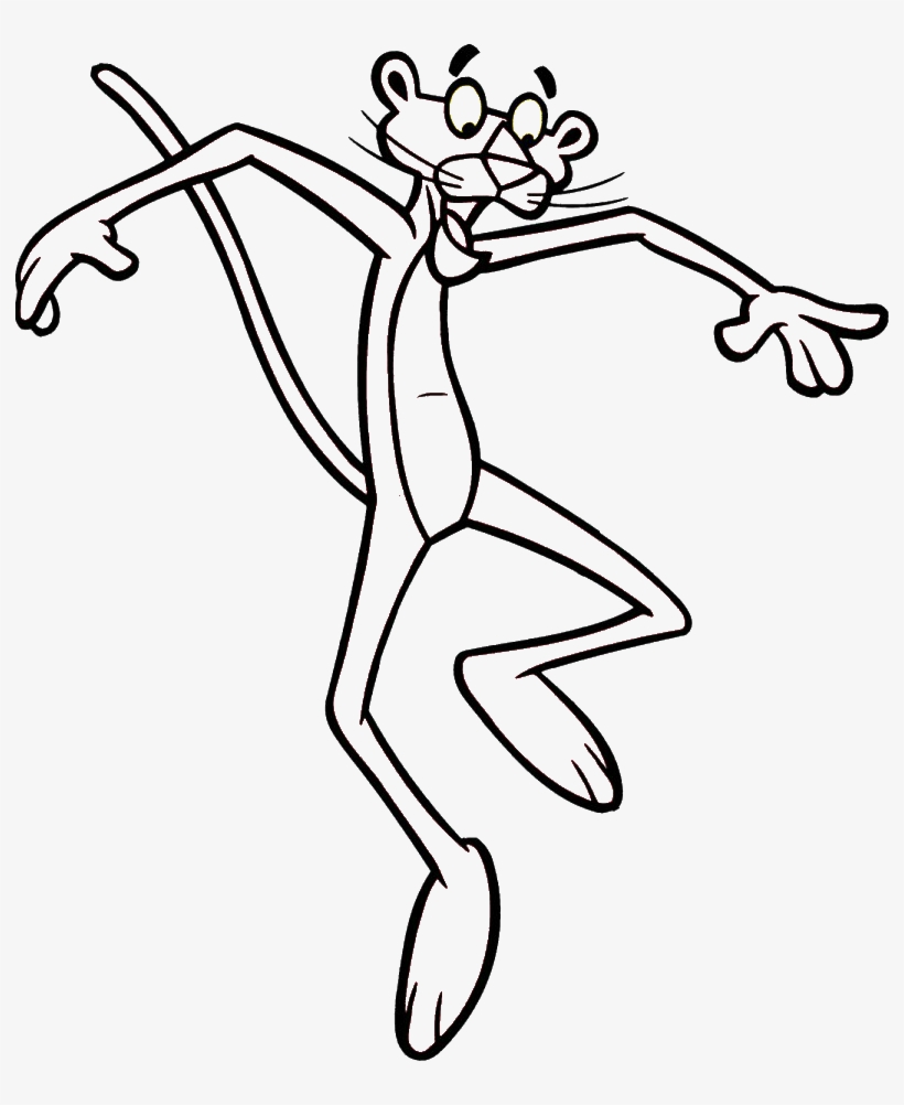The Pink Panther - Transparent Png Black And White Pink Panther, transparent png #8333317