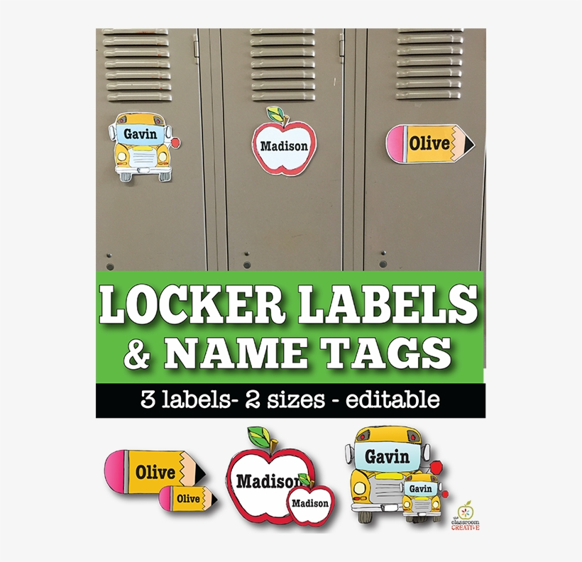 School Locker Name Tags, transparent png #8333479
