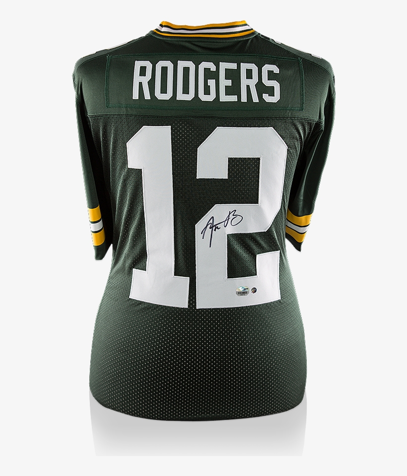 Aaron Rodgers Back Signed Green Bay Packers Jersey - Aaron Rodgers Autographed Jersey, transparent png #8333677