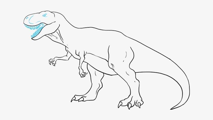 How To Draw Tyrannosaurus Rex - Tyrannosaurus, transparent png #8334438