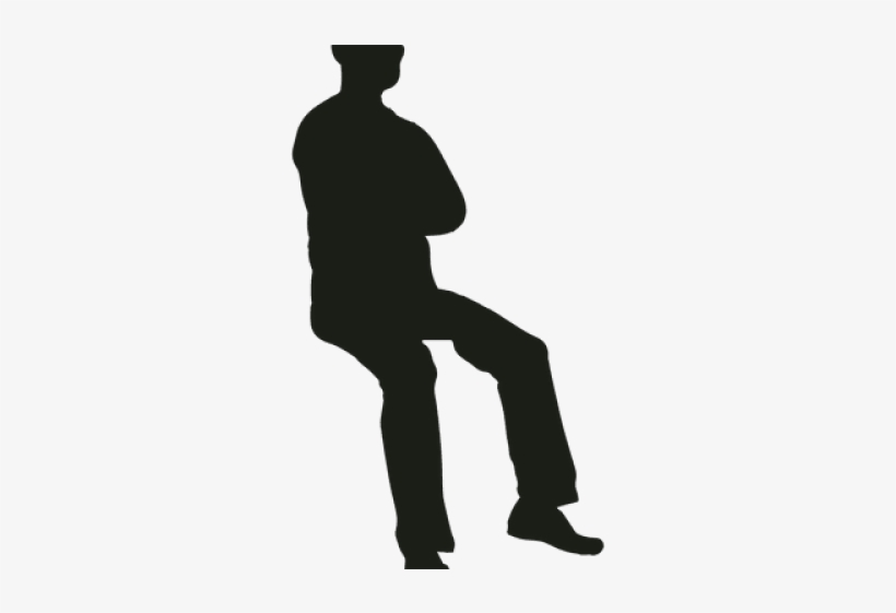 person sitting png silhouette